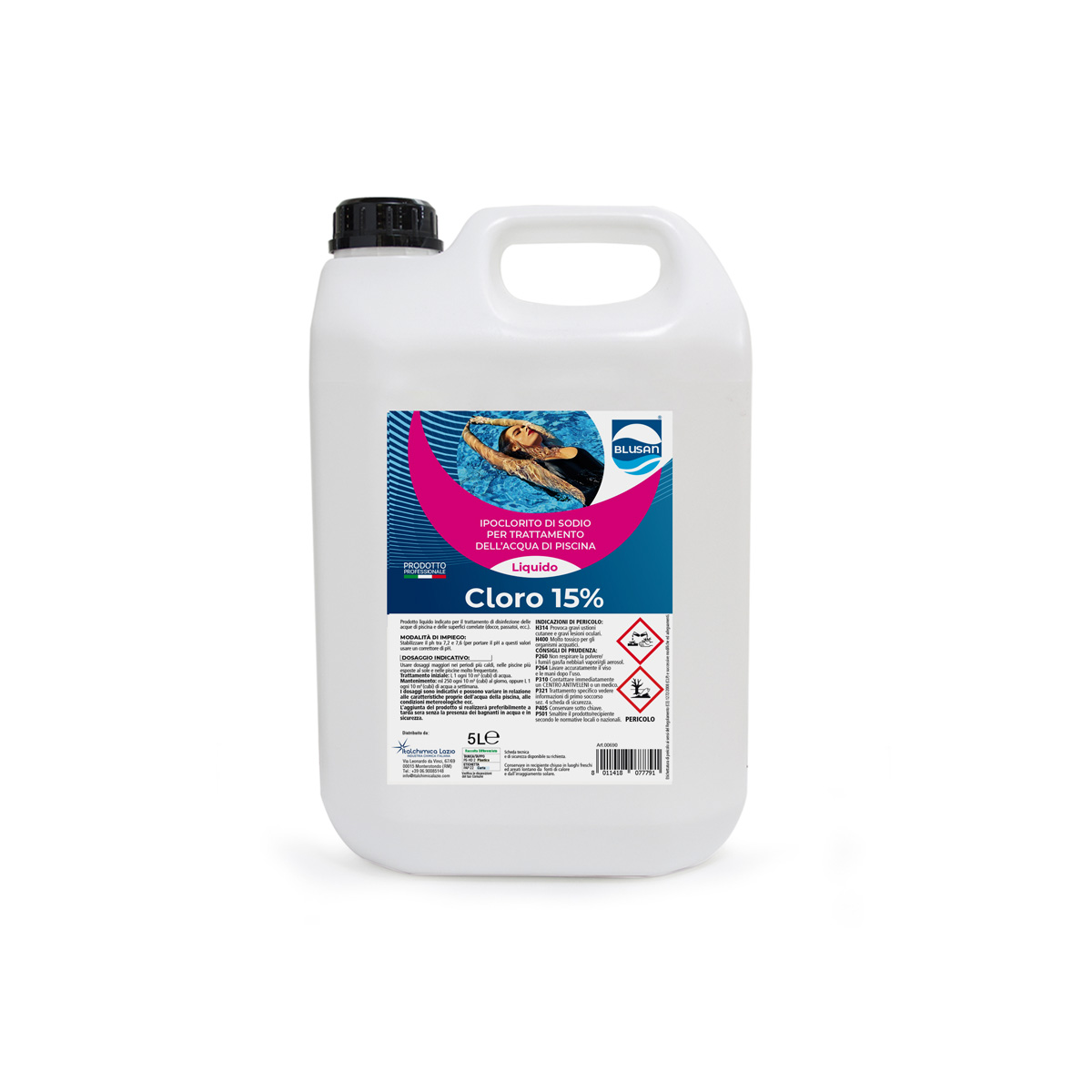 CLORO LIQUIDO 15% BLUSAN 5 LT