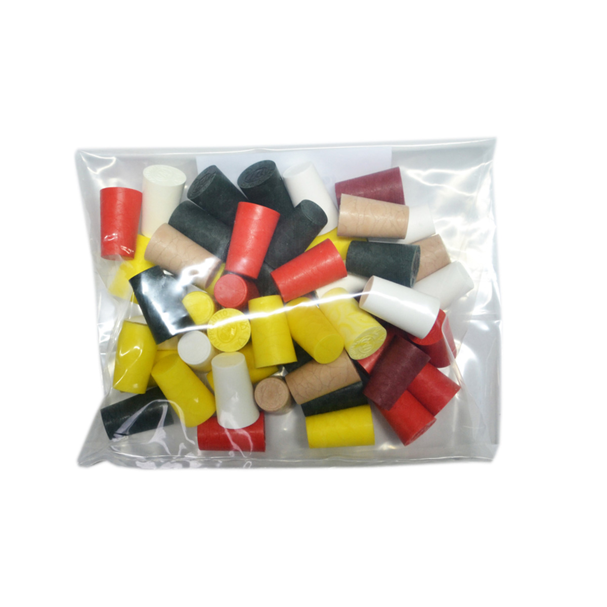 CONFEZIONE 50 PZ. TAPPO SINTETICO CONO LISCIO - COLORI ASSORTITI