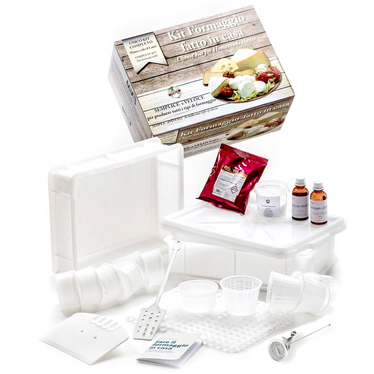 KIT FORMAGGIO CON TERMOMETRO INOX