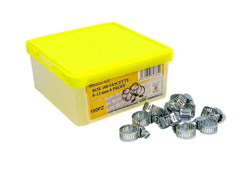 BOX 100 FASCETTE 8-12 mm 8 PROF