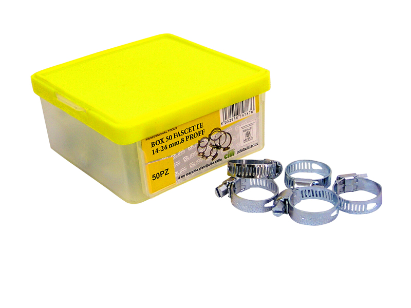 BOX 50 FASCETTE 18-28 mm.8 PROF