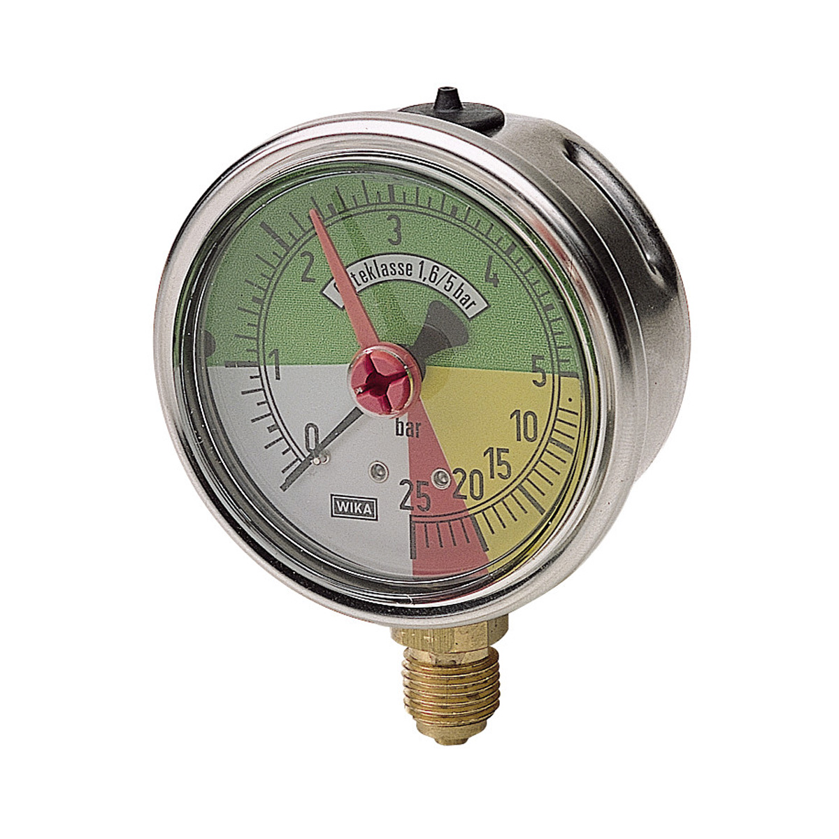 MANOMETRO PROFESSIONALE INOX ISOMETRICO 0-5/25 BAR ATTACCO INF. G1/4