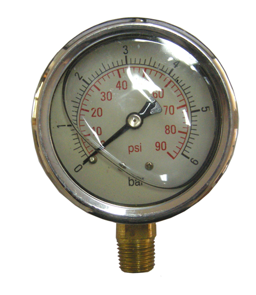 MANOMETRO GLICERINA 0-25 BAR Di.63