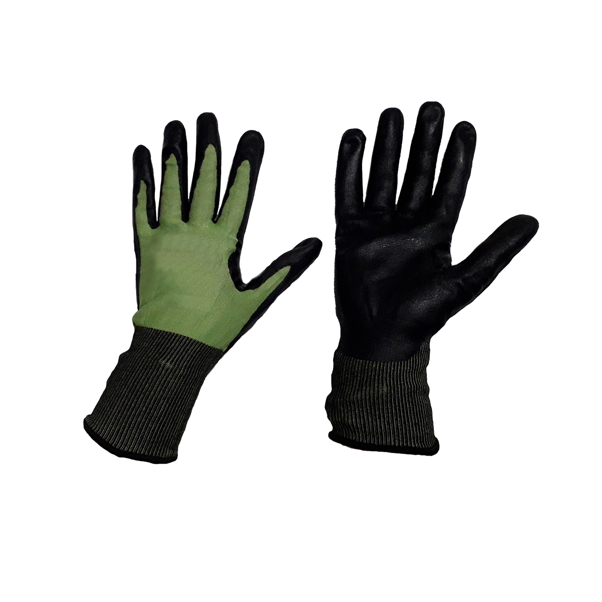 GUANTI ANTITAGLIO TG.11 SPAL.NITRILE MICROFOAM PALMO/DITA VERDE