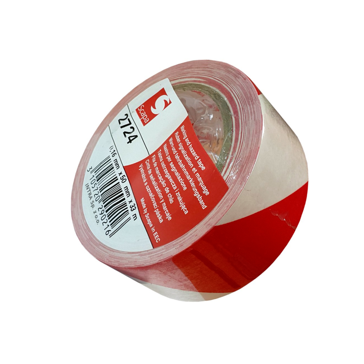 NASTRO PVC SEGNALAZIONE BIANCO/ROSSO 50 mm x 33 m. - SPESSORE 0,16 mm - immagine 3