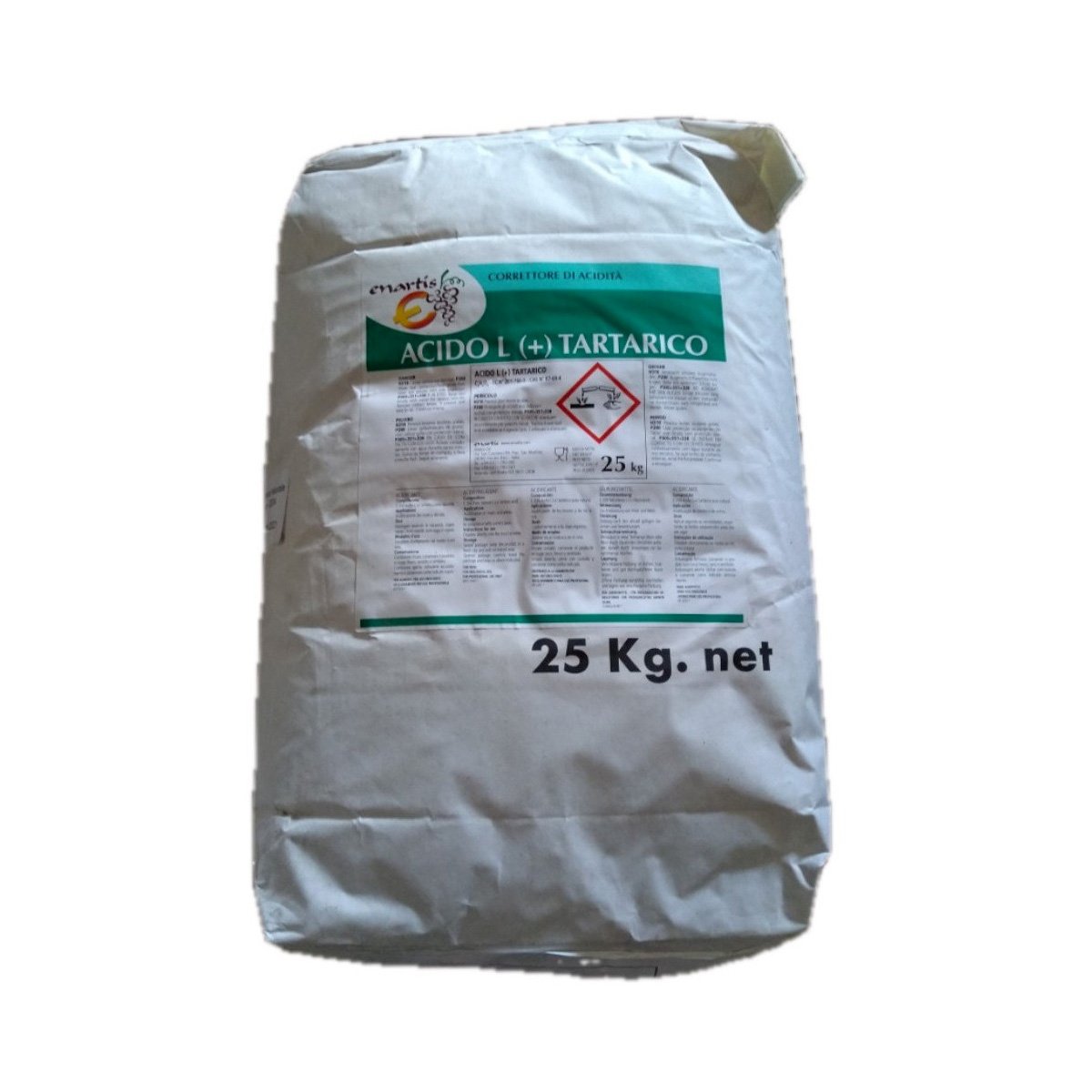ACIDO TARTARICO kg 25 SALE PURISSIMO