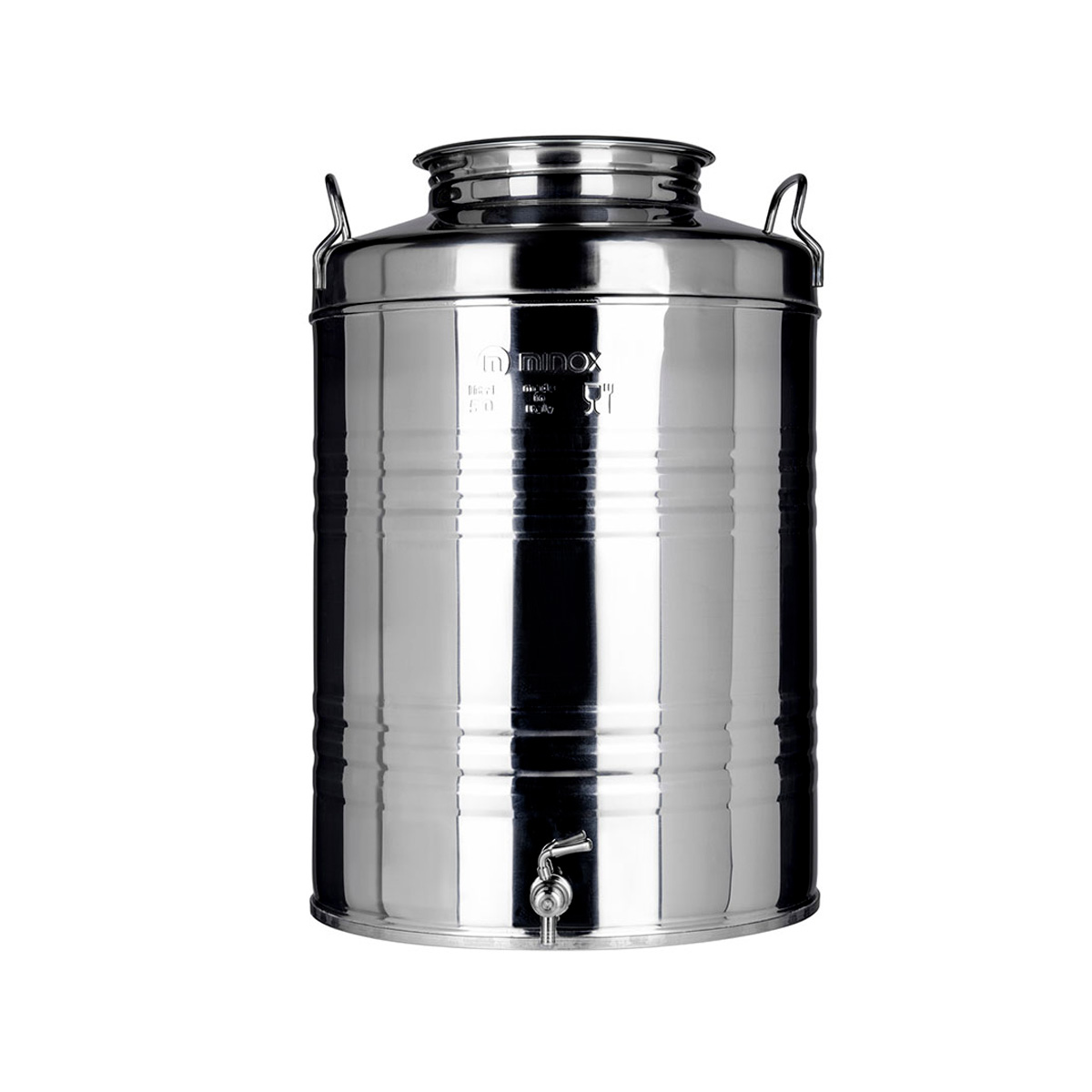 FUSTO 100 LT INOX EXTRA CON PREDISPOSIZIONE RUBINETTO