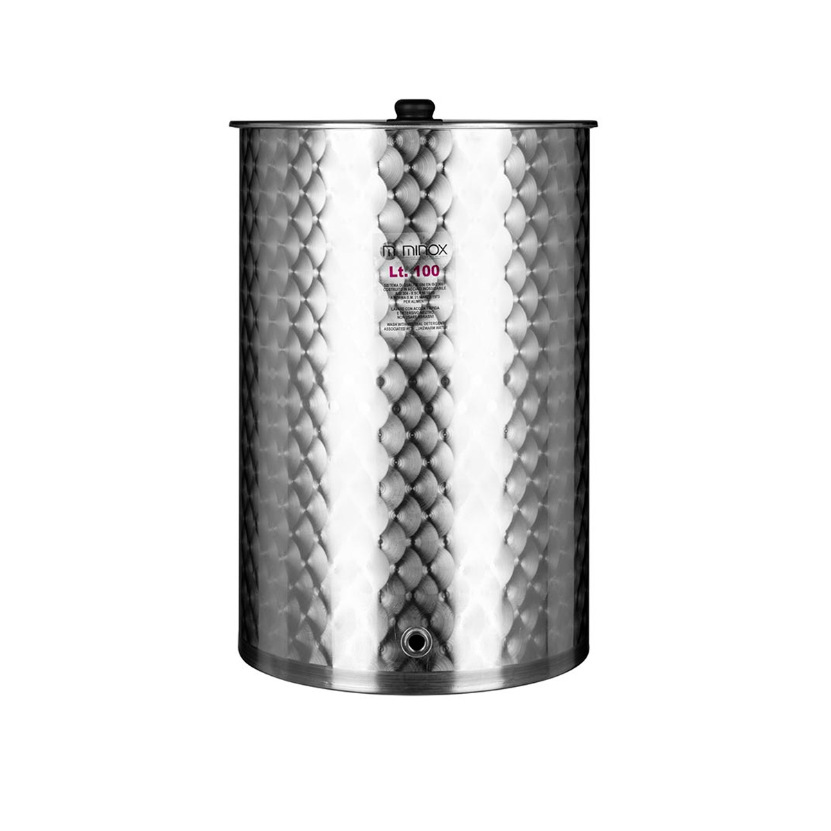 CONTENITORE INOX LT.300 FONDO PIANO