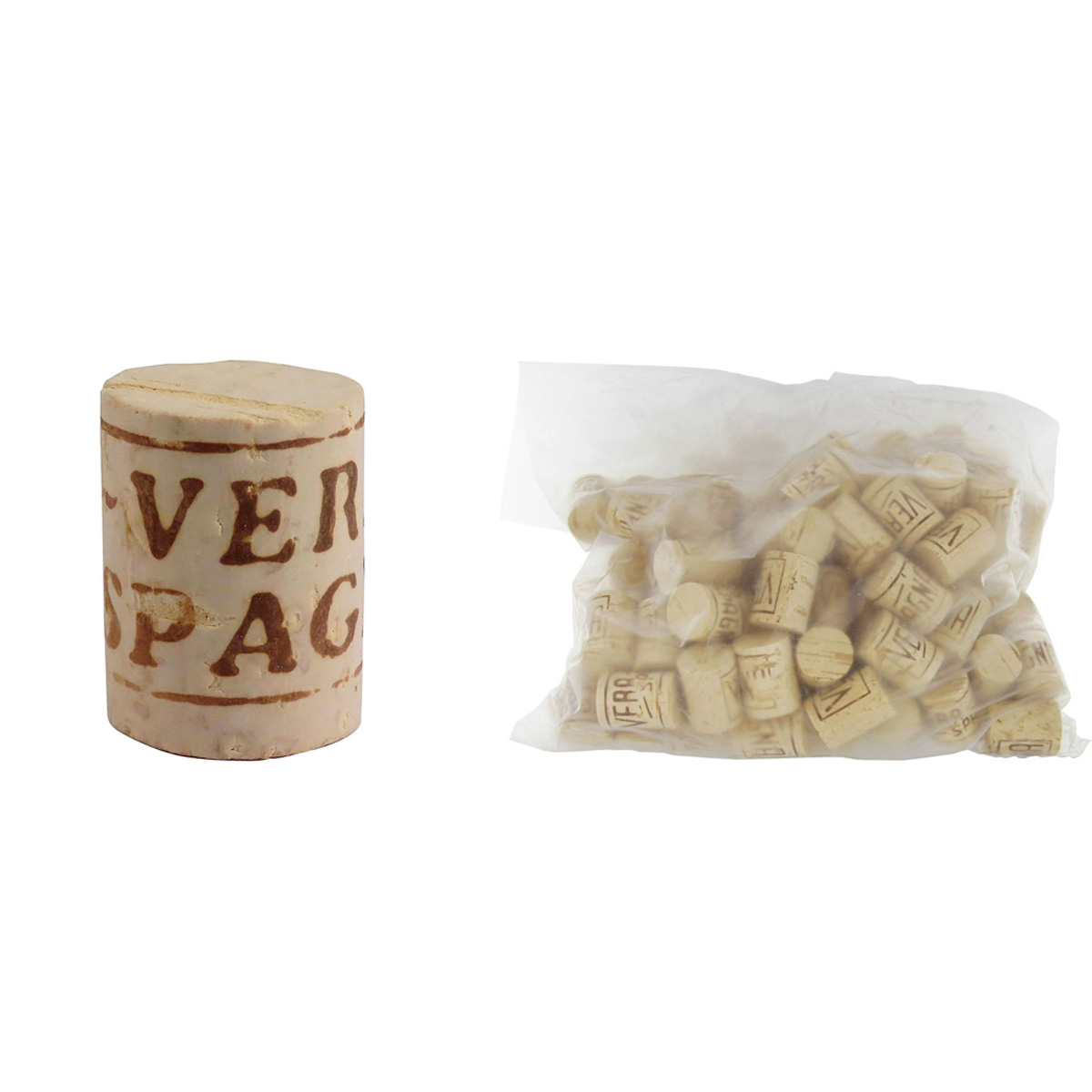 SET 100 TAPPI SUGHERO Di. 30x40 mm. VERA SPAGNA