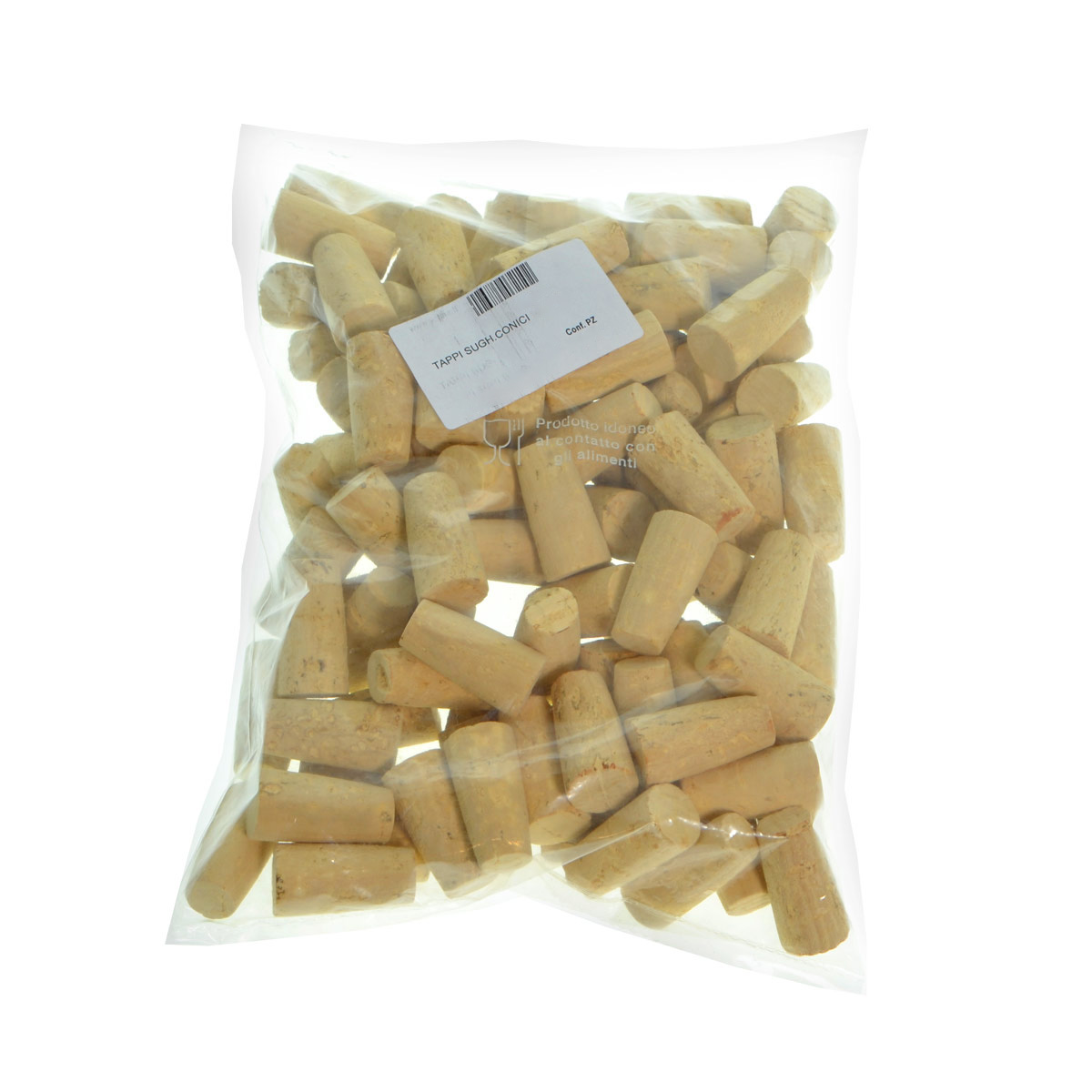 SET 50 TAPPI SUGHERO CONICO 21x38 MM