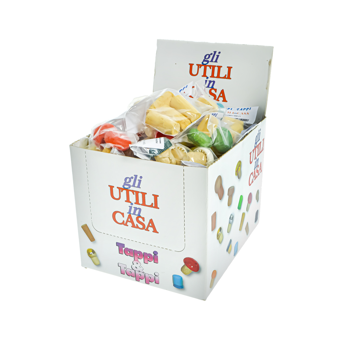 BOX DA BANCO "GLI UTILI IN CASA" 50 TAPPI MISTI-CONFEZIONI ASSORTITE