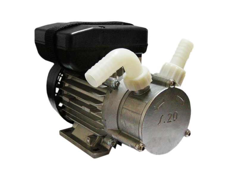 POMPA ELETTRICA ACCIAIO AISI 304 TRAVASO CON RACCORDI DA 20