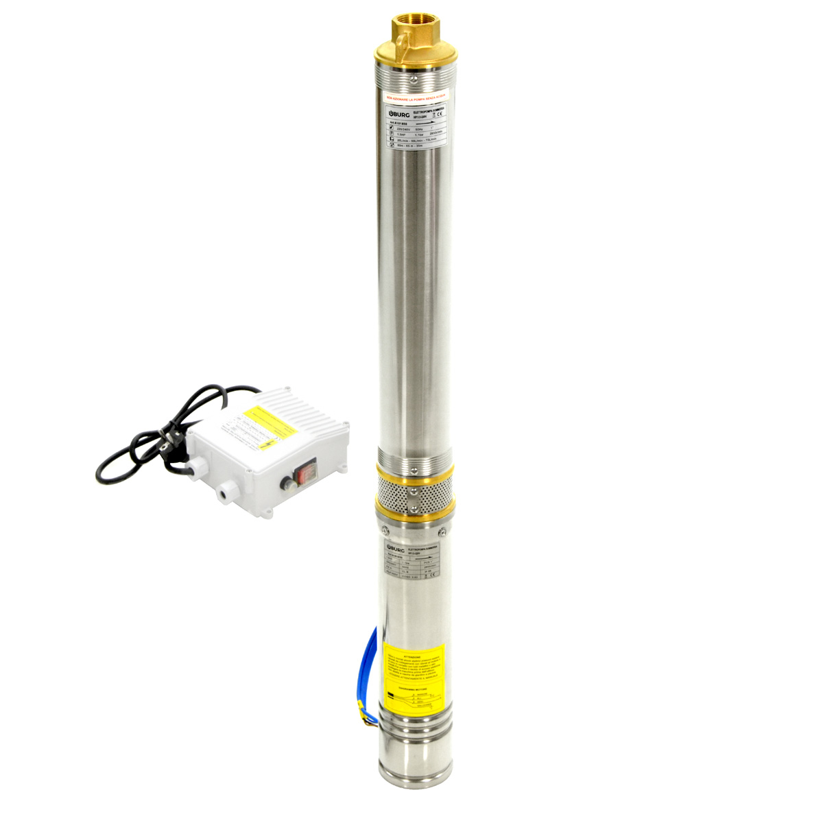 ELETTROPOMPA SOMMERSA 220V - HP. 1,5 1100W ACQUE CHIARE