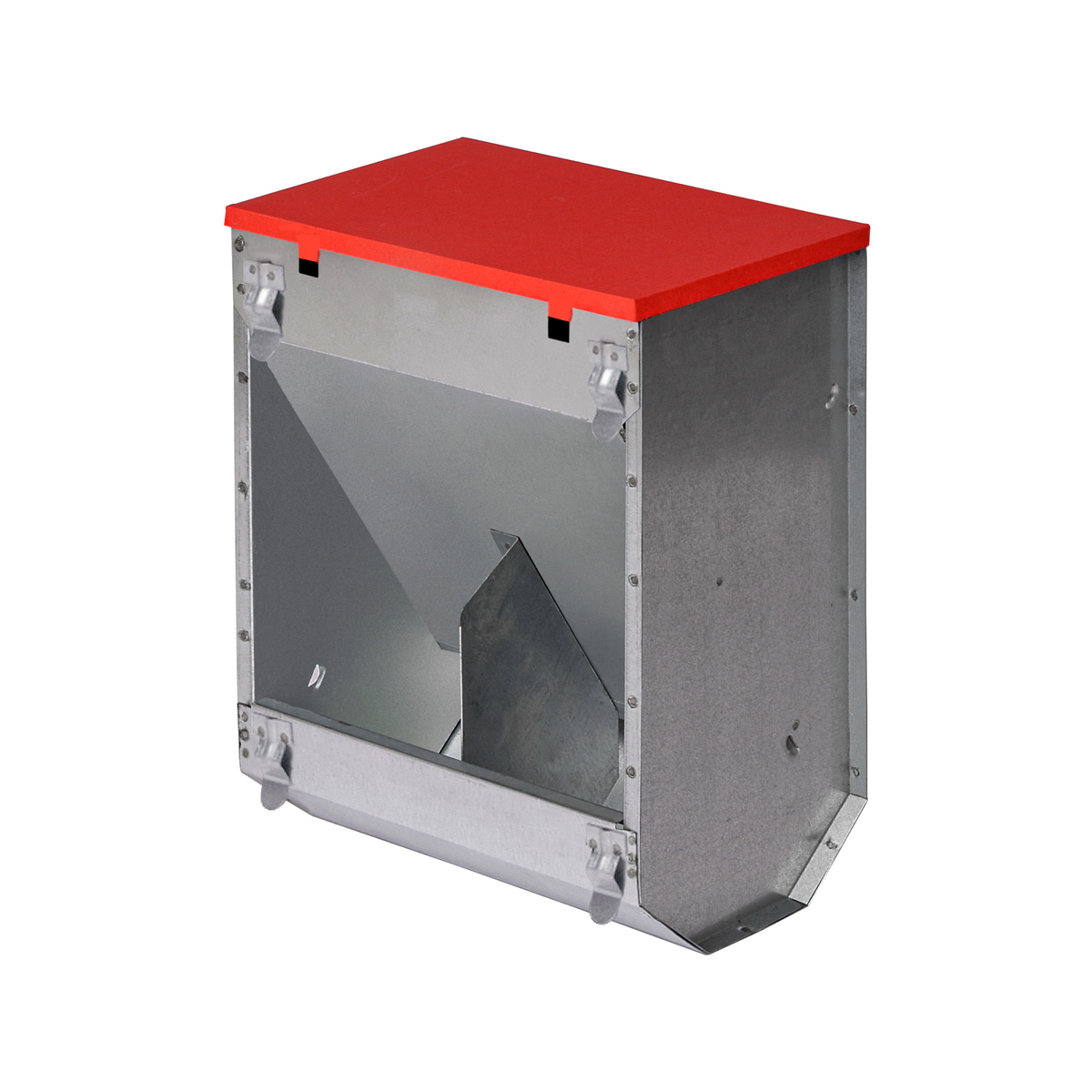 MANGIATOIA TRAMOGGIA METALLO ALBA 2 - DUE SCOMPARTI - CON COPERCHIO