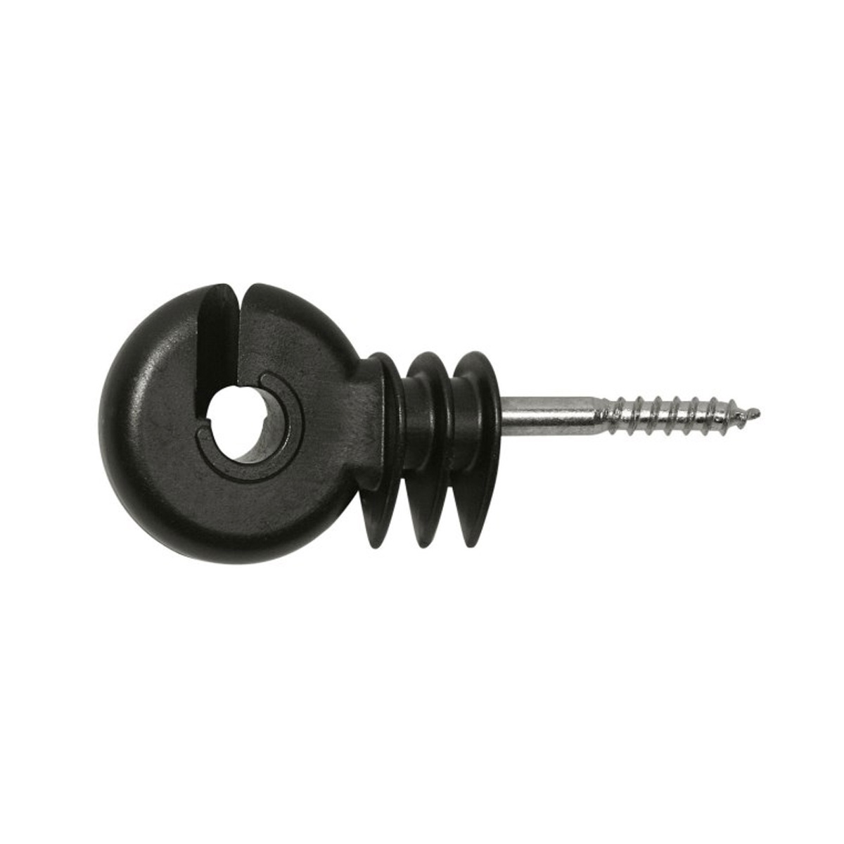 ISOLATORE ANELLO NERO, VITE LEGNO CON SUPPORTO CORTO