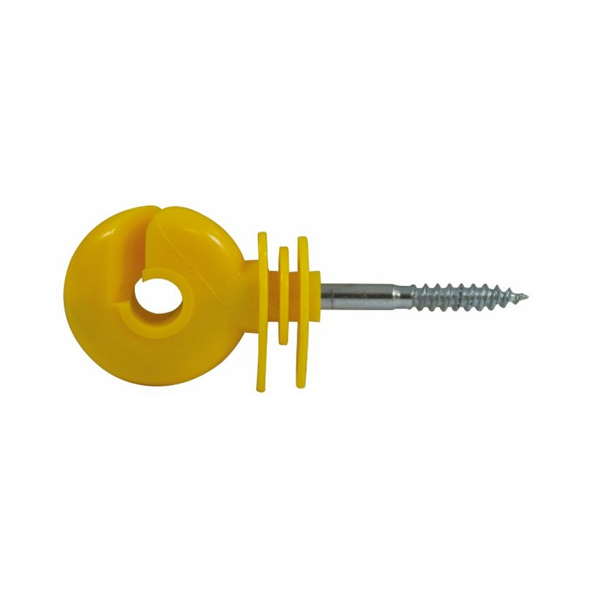 ISOLATORE ANELLO GIALLO, VITE LEGNO CON SUPPORTO LUNGO