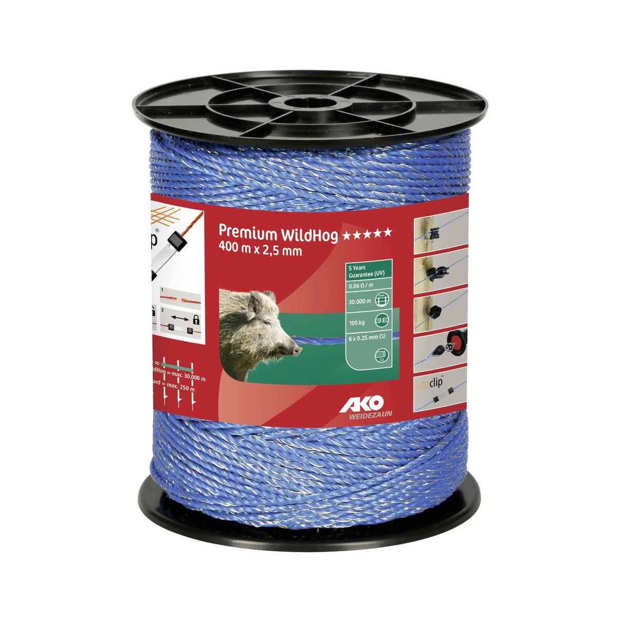 FILO POLYWIRE SCORAGGIA ANIMALI PREMIUM WILDHOG 400m x 2,5mm