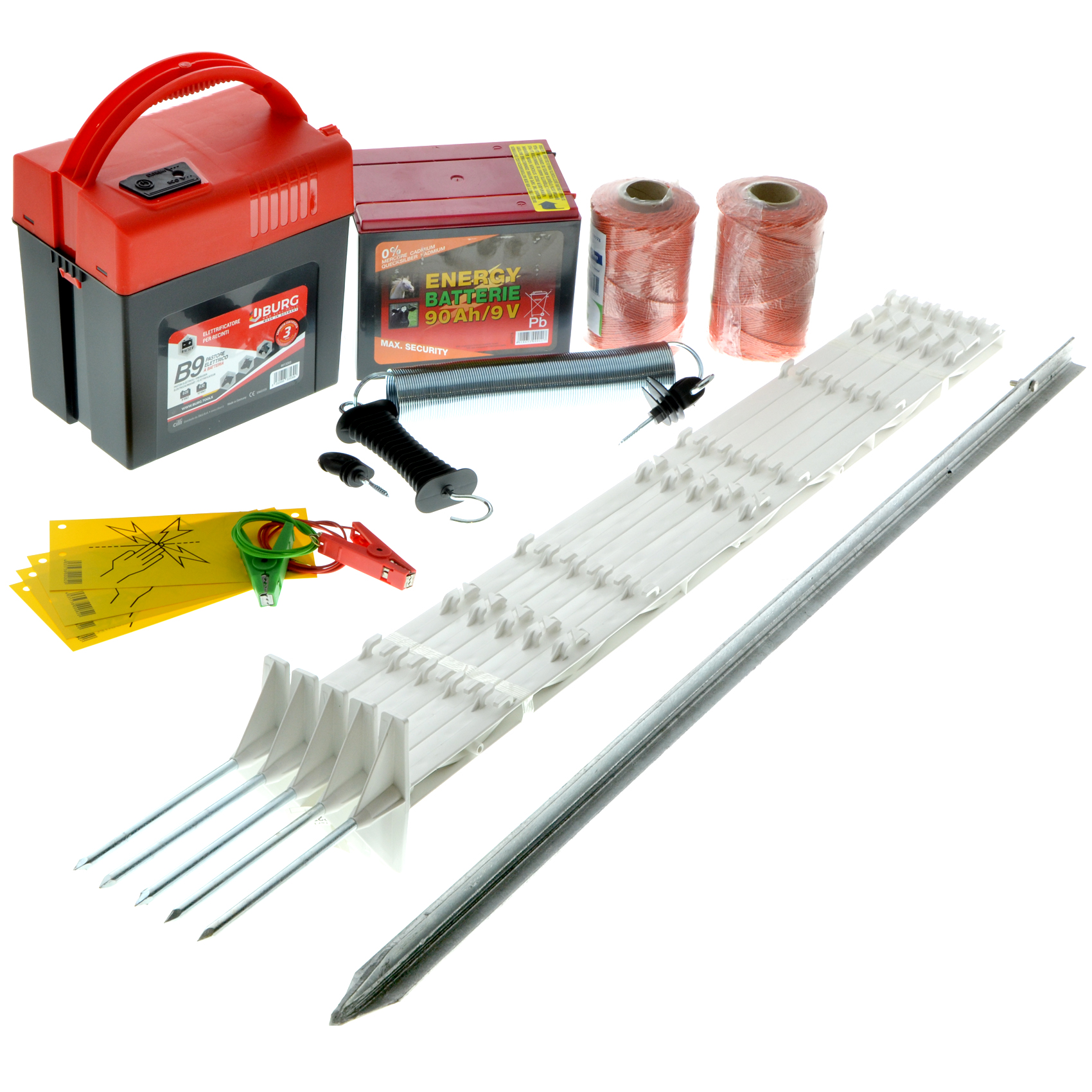 KIT RECINTO ELETTRIFICATO C/PALETTI 250 MT PER CINGHIALI