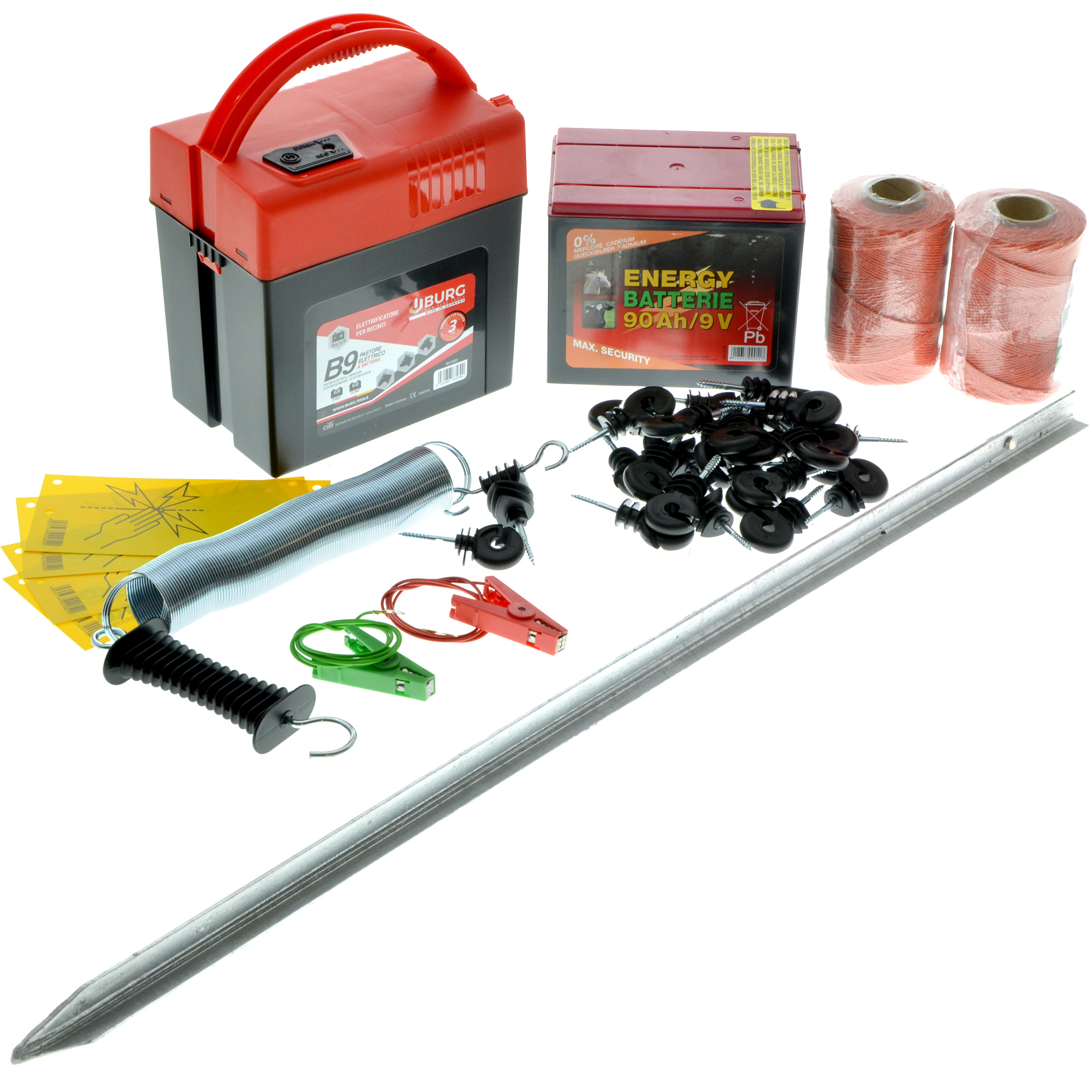 KIT RECINTO ELETTRIFICATO CON ISOLATORI PER CINGHIALI