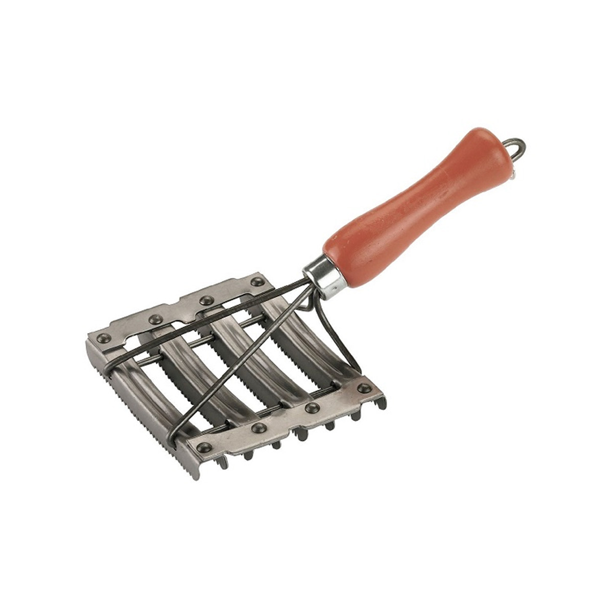 STRIGLIA METALLO 8 BARRE DENTATE APERTE