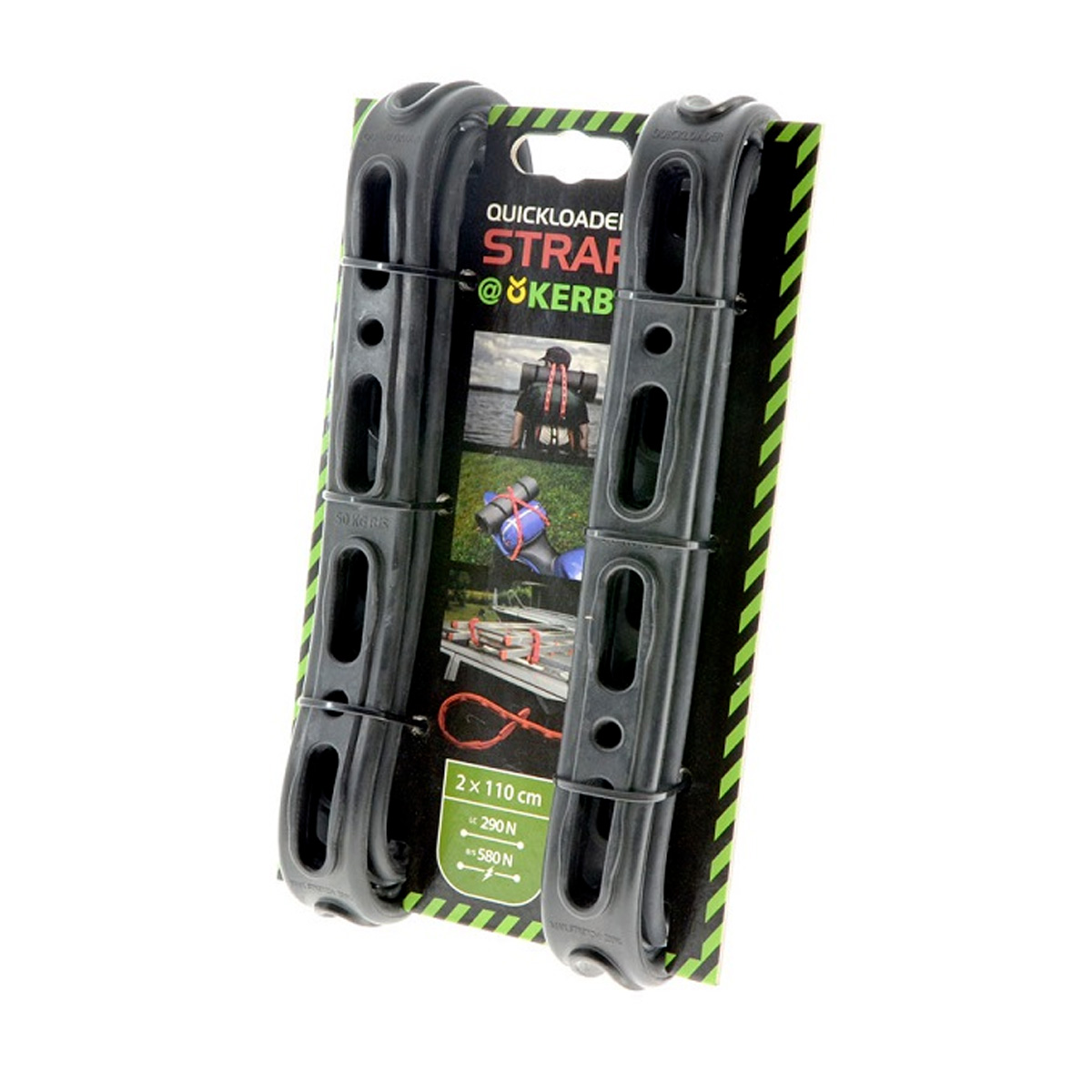 SET 2 NASTRI IN GOMMA QUICKLOADER 110 CM NERO