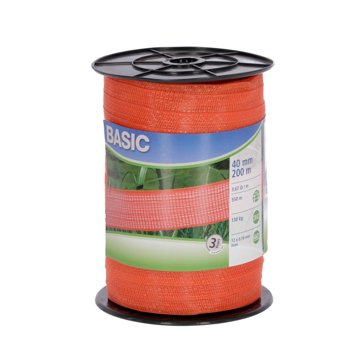 NASTRO 40 MM X RECINTO ELETTRICO 200 M ARANCIONE - BASIC