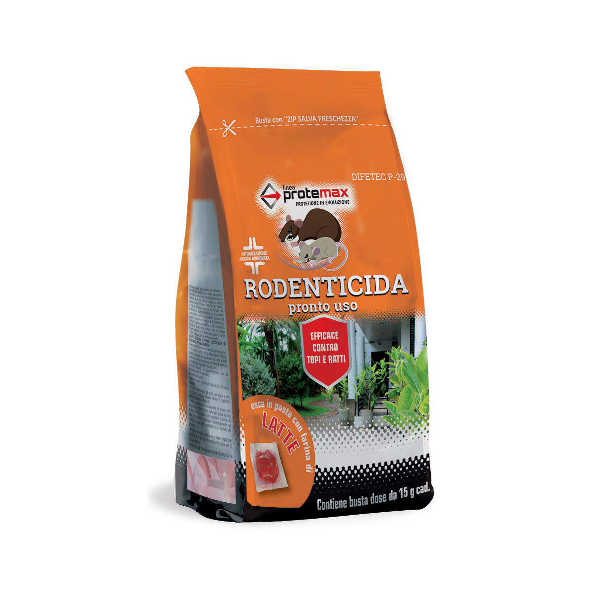 RODENTICIDA PASTA DF AL LATTE gr.150 COLORE ESCA: ROSSA