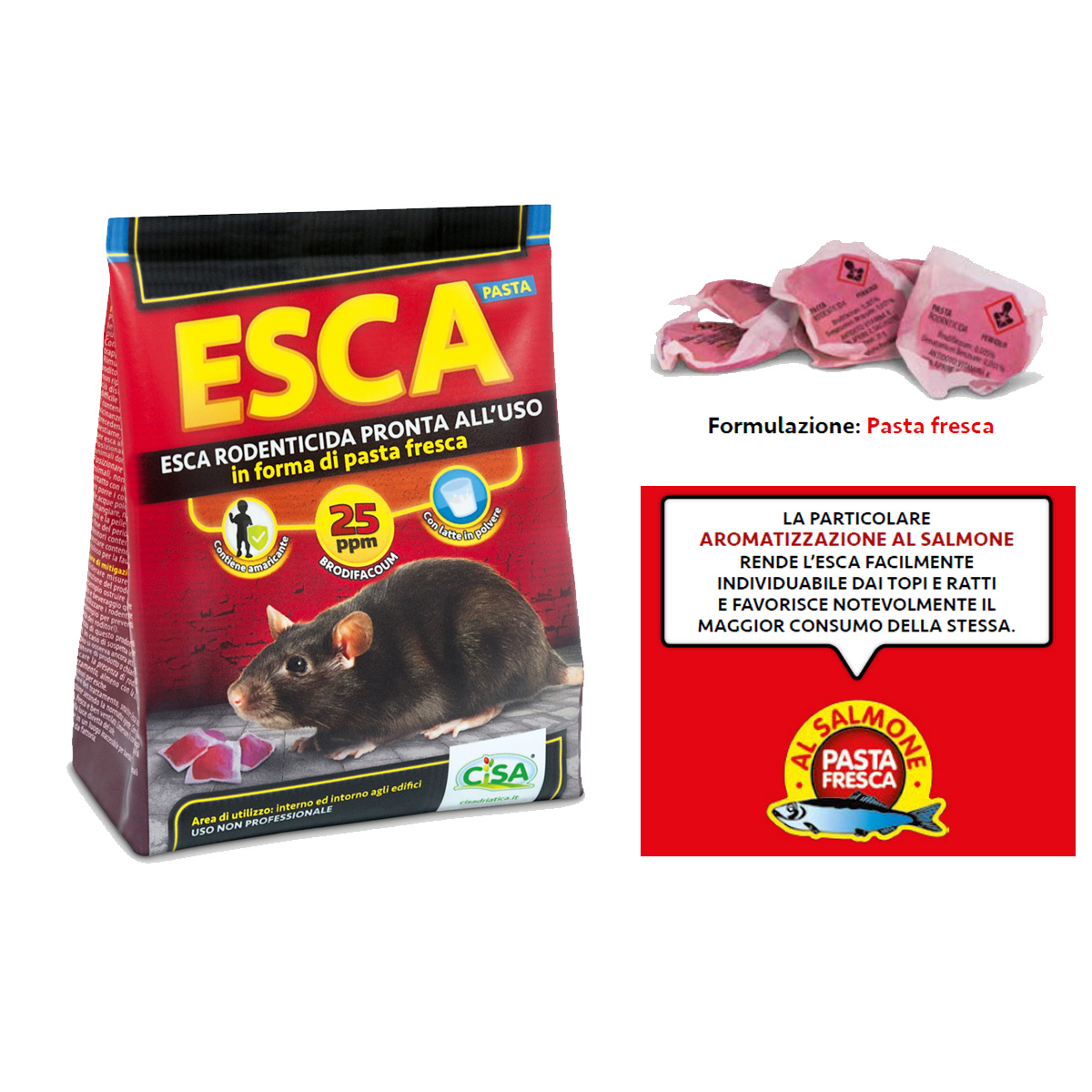 ESCA TOPICIDA PASTA FRESCA 150 GR COLORE ESCA: ROSSO - immagine 2