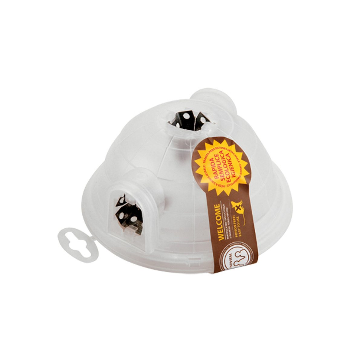 TRAPPOLA PER TOPI A CUPOLA 3 INGRESSI Diametro 163 mm - altezza 85 mm