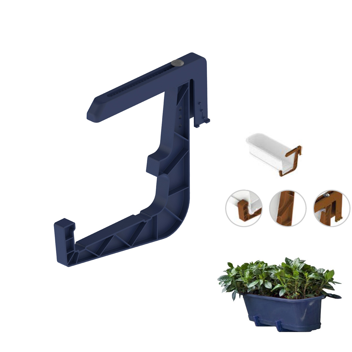 GANCIO PER BALCONIERA SURFINIA ANTRACITE