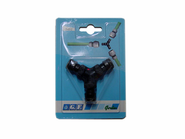 RACCORDO A 3 MASCHI IN BLISTER