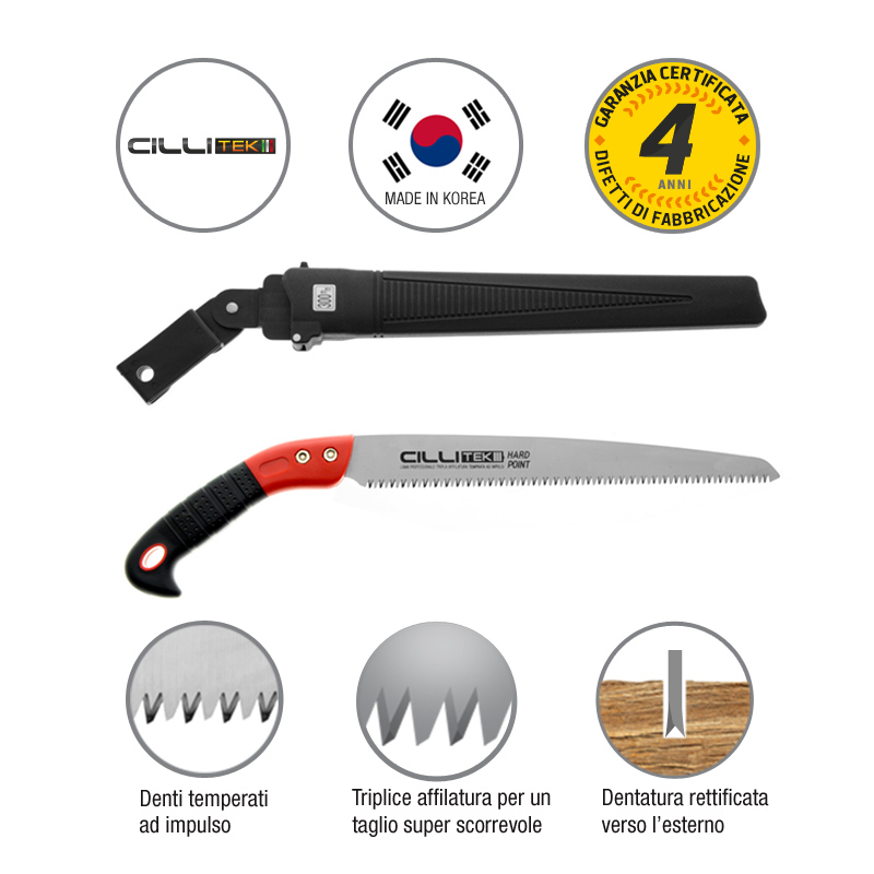 SEGACCIO LASERCUT 300 mm. H.P. PROFESSIONALE , MANICO IN PLASTICA