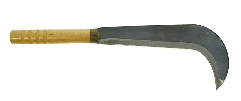 RONCOLA ABRUZZO 500 mm. MANICO LEGNO LAMA 300 mm. SP. 3 mm.