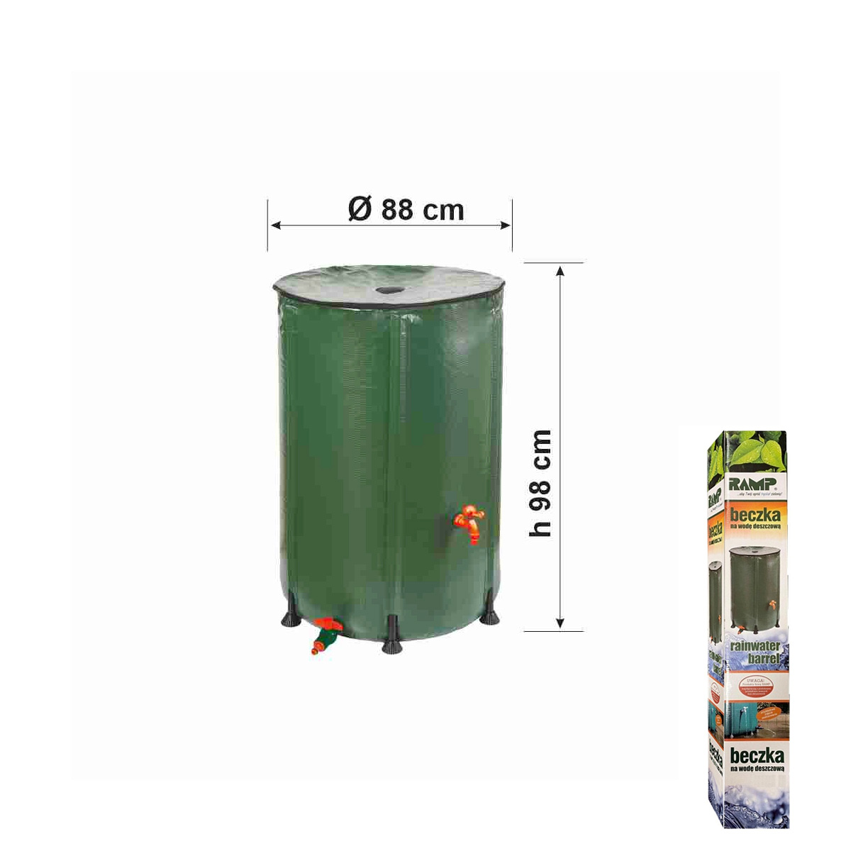 CISTERNA ACQUA 500 L Ø 88 cm H 98 cm - immagine 4
