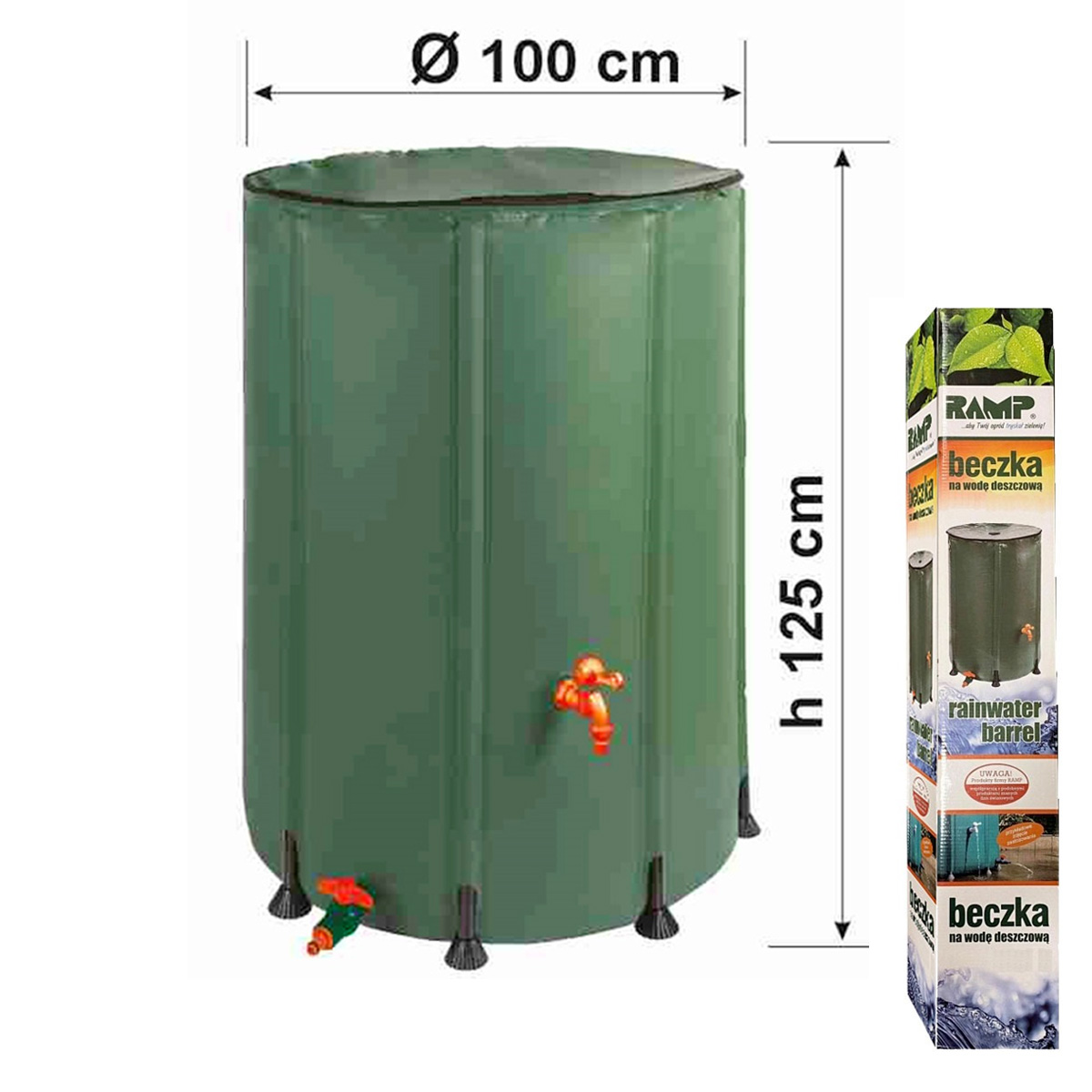 CISTERNA ACQUA 1000L Ø 100cm H 125cm - immagine 2