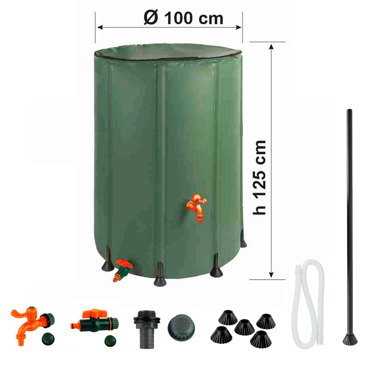 CISTERNA ACQUA 1000L Ø 100cm H 125cm - immagine 3