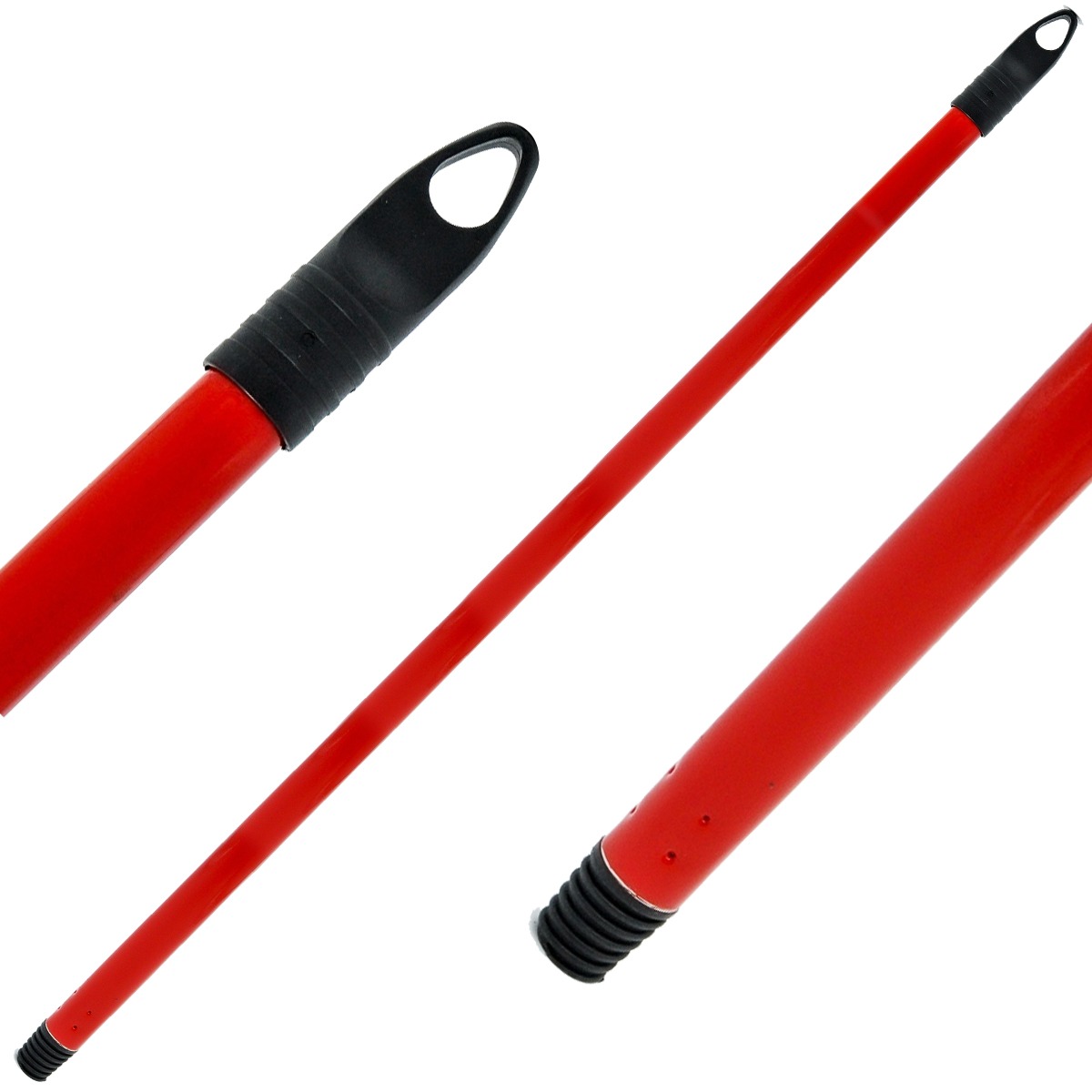 MANICO A VITE PER SCOPA PARIGINA 130 CM METALLO PLASTIFICATO