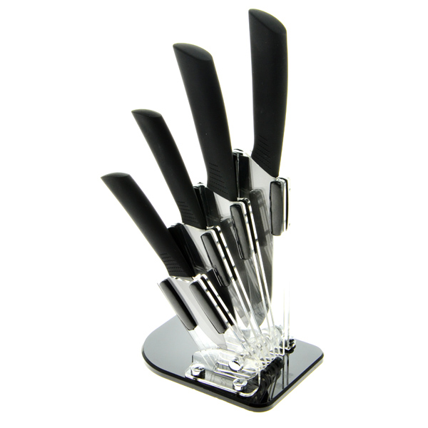 SET 4 COLTELLI IN CERAMICA LAMA BLACK