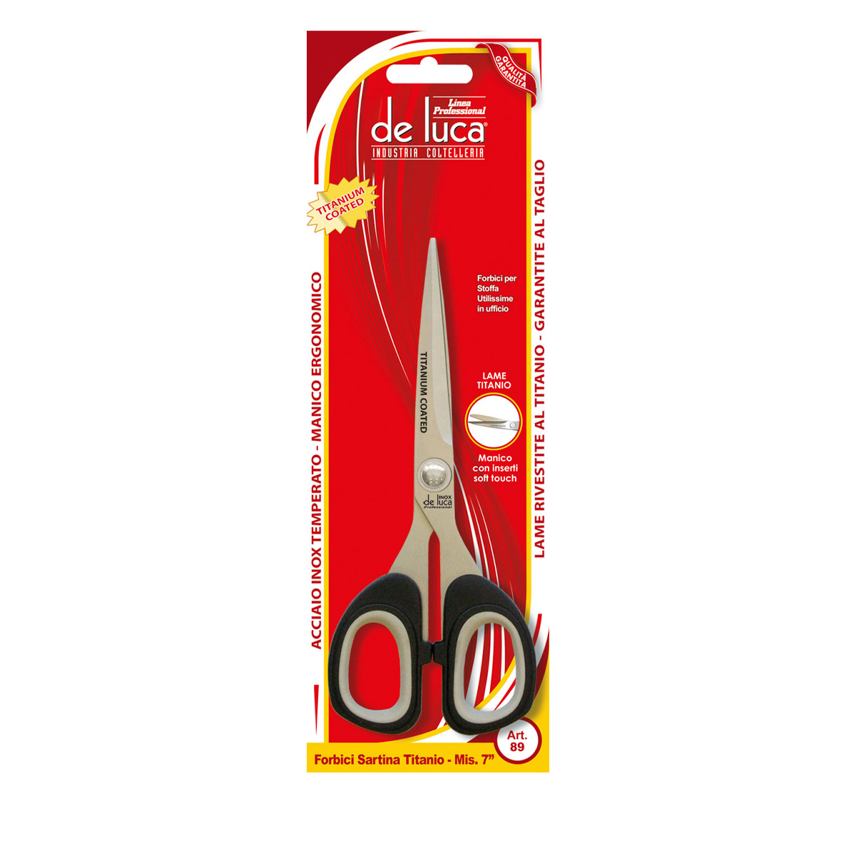 FORBICE SARTINA TITANIO MIS. 7 MANICO ERGONOMICO SOFT TOUCH