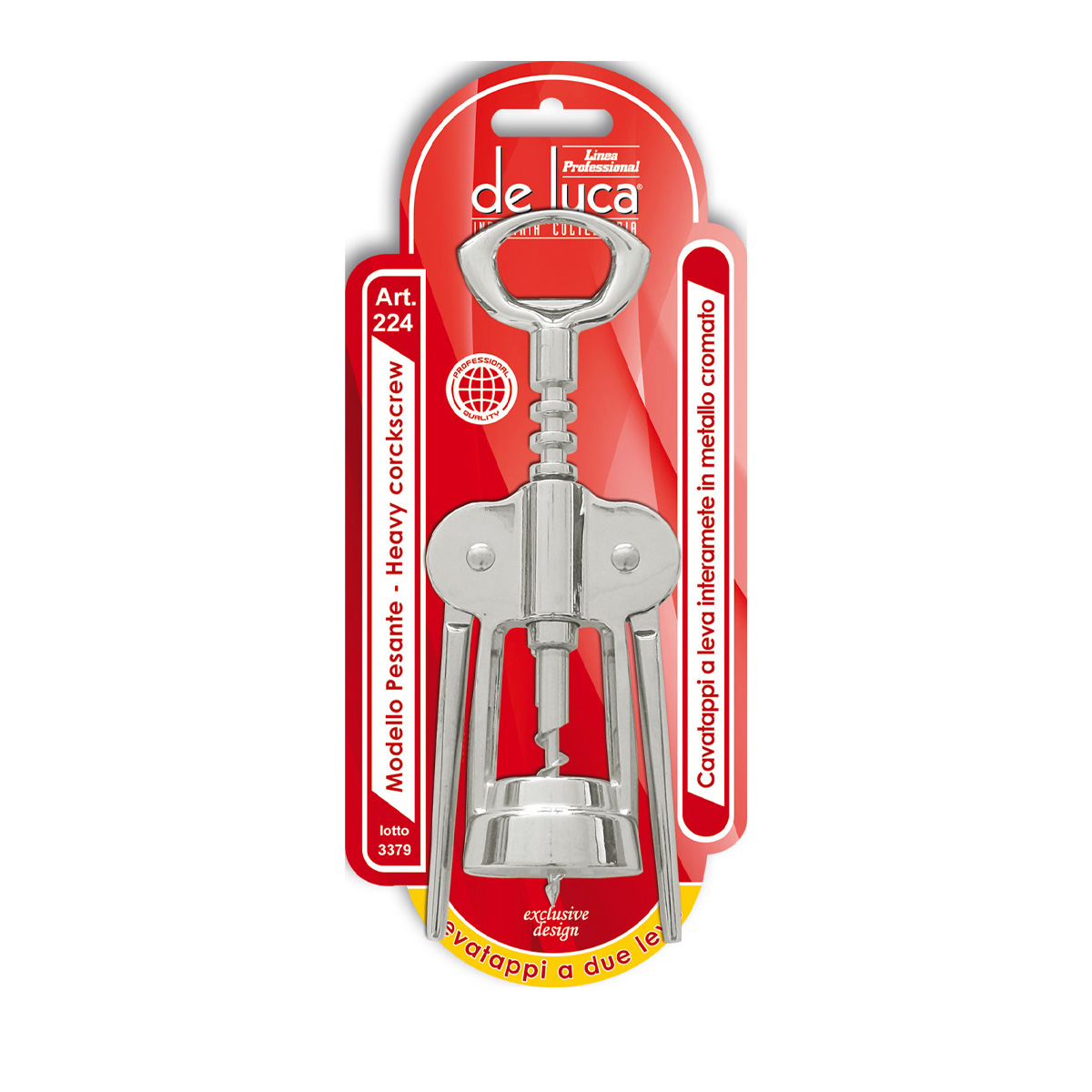 LEVATAPPI IN ACCIAIO INTERAMENTE CROMATO PESANTE