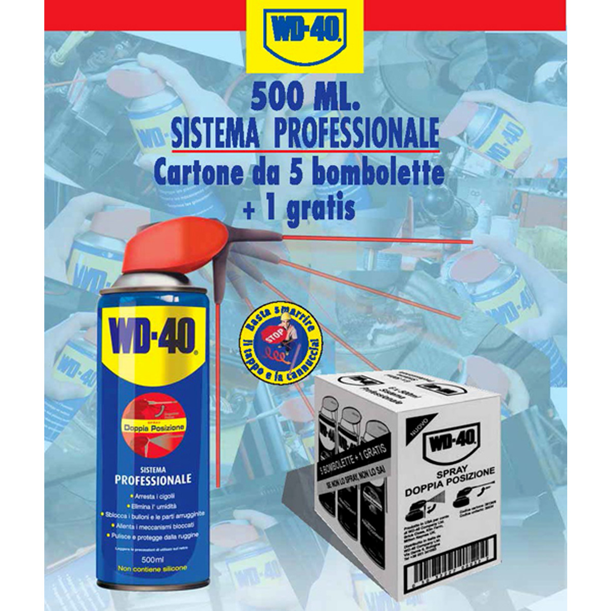 ESPOSITORE WD-40 6 pz. DA 500 ml. SPRAY A DOPPIA POSIZIONE - immagine 6
