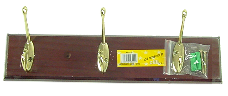 APPENDIABITI LEGNO 3 GANCI