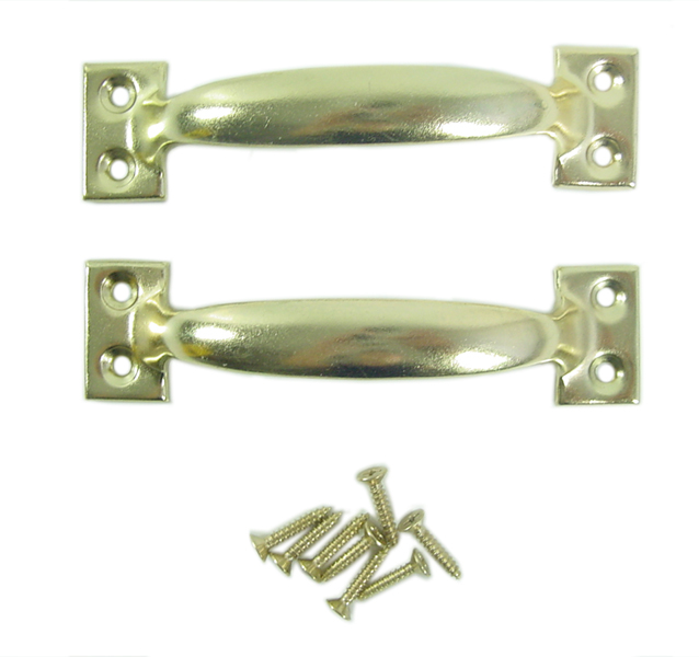 SET 2 MANIGLIE PER PORTA OTTONATE