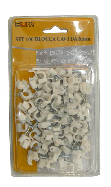 SET 130 PEZZI BLOCCA CAVI DA 4mm