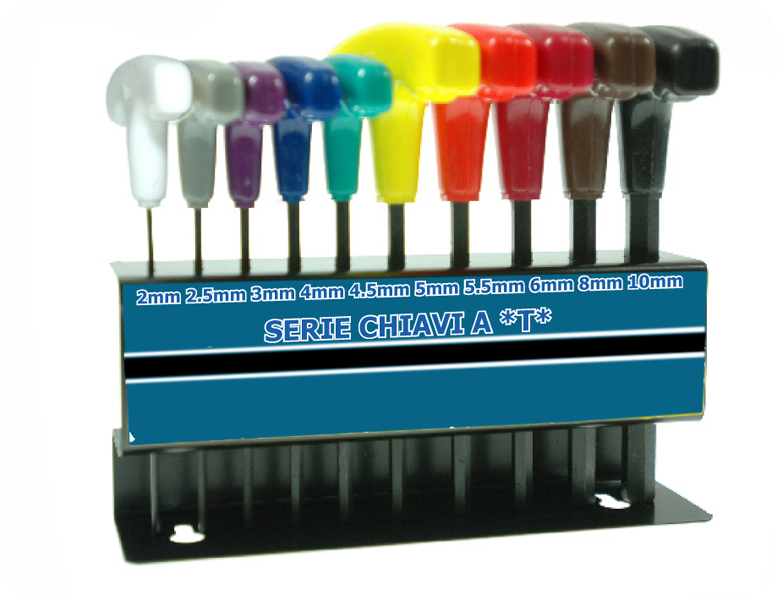 SERIE 10 CHIAVI ESAGONALI A T
