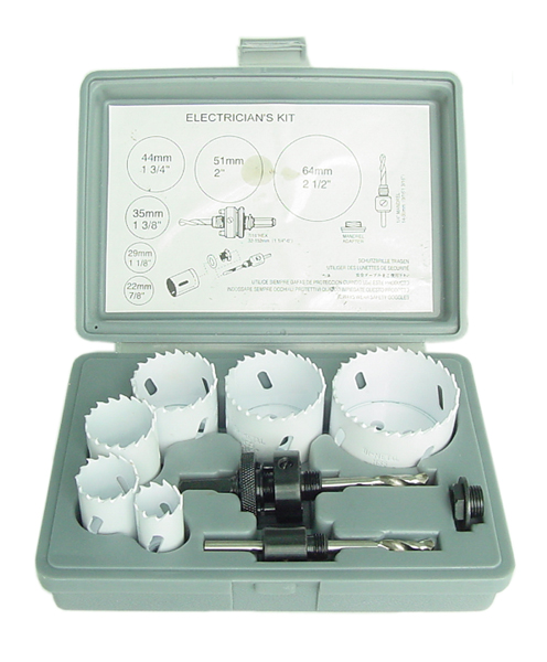 SET FRESE HSS A TAZZA 9 pz. Di. 22-64 mm. TIPO PROFESSIONALE