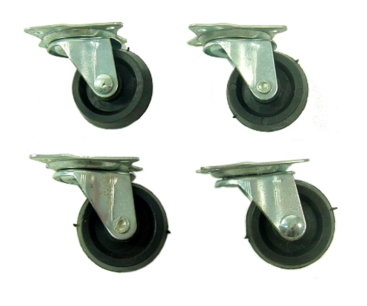 SET 4 RUOTE GOMMA DIAM.32