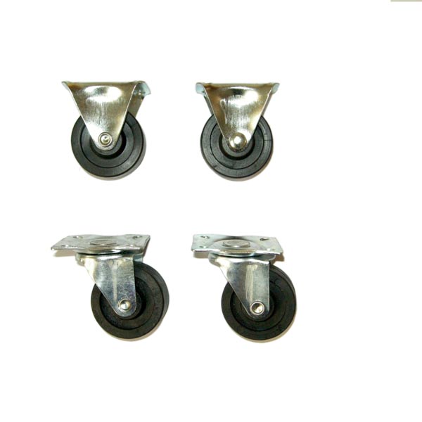 SET 4 RUOTE GOMMA DIAM.40