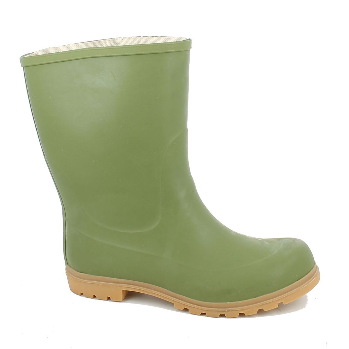 STIVALE IN GOMMA TRONCHETTO - TAGLIA 45 - CARROARMATO VERDE