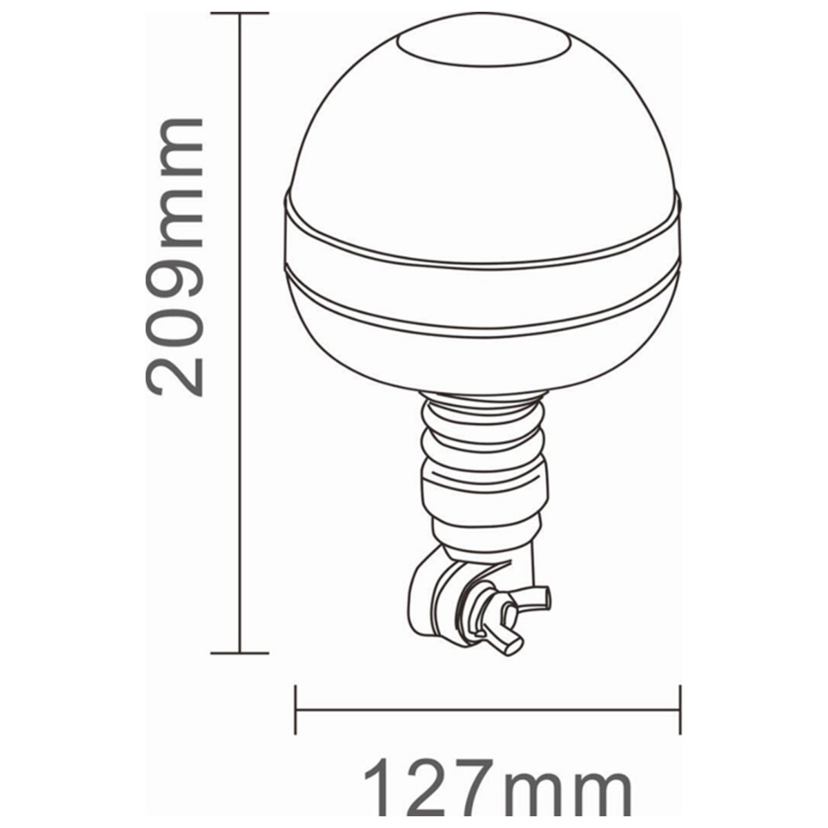 LAMPEGGIANTE A LED FLESSIBILE ATENA 12-24V 12 LED A 3W - immagine 2